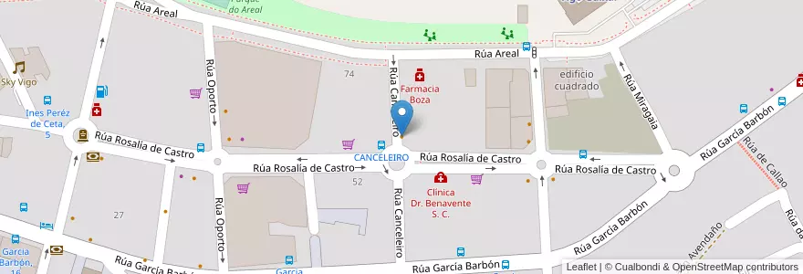 Mapa de ubicacion de Restaurante A Favela en Sepanyol, Galicia / Galiza, Pontevedra, Vigo, Vigo.