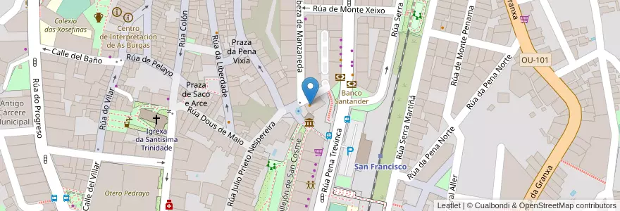 Mapa de ubicacion de Restaurante Adega de San Cosme en スペイン, ガリシア州, オウレンセ, Ourense, オウレンセ.