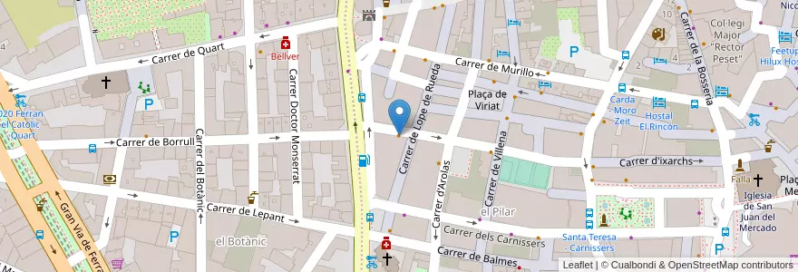 Mapa de ubicacion de Restaurante Aldaba en España, Comunitat Valenciana, València / Valencia, Comarca De València, València.