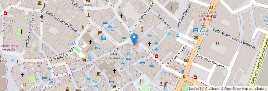 Mapa de ubicacion de Restaurante Altamira en Испания, Андалусия, Севилья, Севилья.