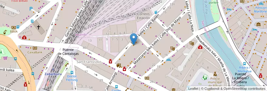 Mapa de ubicacion de Restaurante Arima en Испания, Страна Басков, Bizkaia, Bilboaldea, Бильбао.