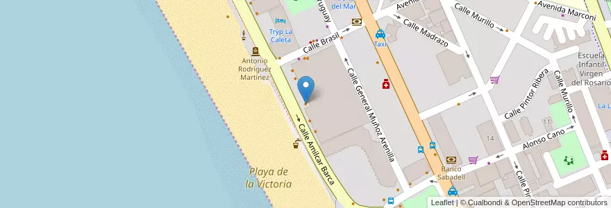 Mapa de ubicacion de Restaurante Arteserrano en اسپانیا, Andalucía, Cádiz, Bahía De Cádiz, Cádiz.