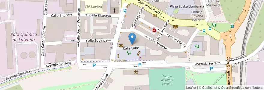 Mapa de ubicacion de Restaurante Atenea en Espagne, Pays Basque Autonome, Biscaye, Grand-Bilbao, Barakaldo.