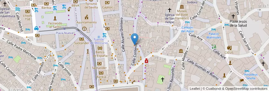 Mapa de ubicacion de Restaurante Baco en İspanya, Andalucía, Sevilla, Sevilla.