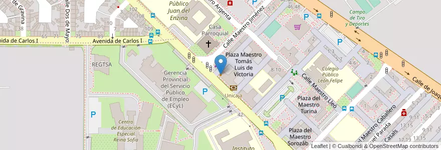 Mapa de ubicacion de Restaurante Bar Guinaldo en Spagna, Castilla Y León, Salamanca, Campo De Salamanca, Salamanca.