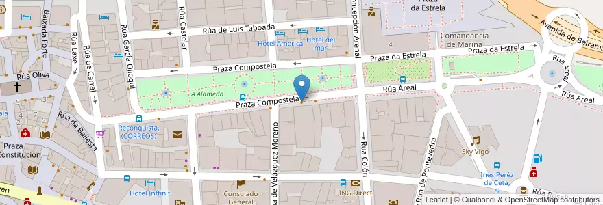 Mapa de ubicacion de Restaurante Beta Vigo en Spanje, Vigo.