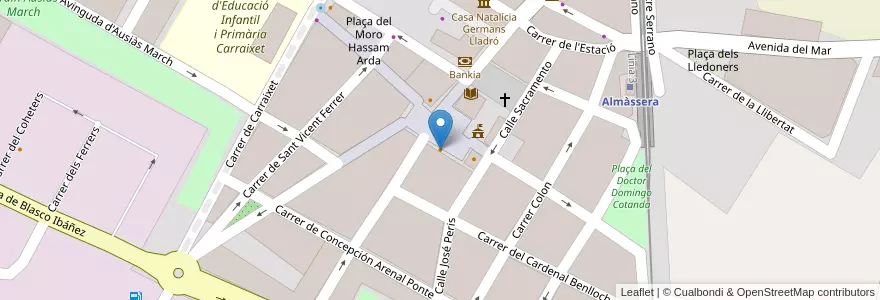 Mapa de ubicacion de Restaurante Bocatería La Plaza en Sepanyol, Comunitat Valenciana, València / Valencia, L'Horta Nord, Almàssera.