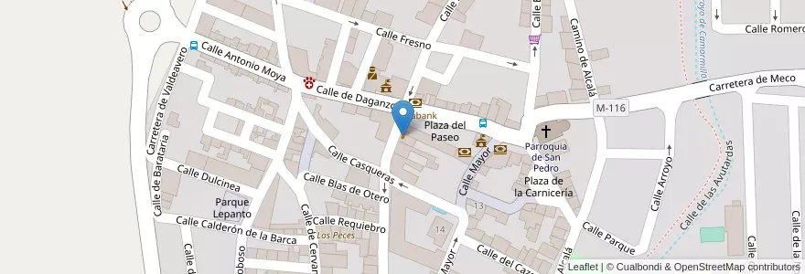 Mapa de ubicacion de Restaurante Café Central en Sepanyol, Comunidad De Madrid, Comunidad De Madrid, Cuenca Del Medio Jarama, Camarma De Esteruelas.
