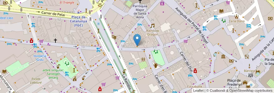 Mapa de ubicacion de Restaurante cafeteria el Fergueda en Spanje, Catalonië, Barcelona, Barcelonès, Barcelona.