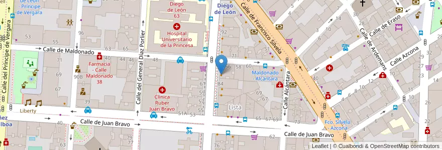 Mapa de ubicacion de Restaurante Cañadío en スペイン, マドリード州, Comunidad De Madrid, Área Metropolitana De Madrid Y Corredor Del Henares, Madrid.