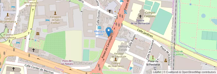 Mapa de ubicacion de restaurante Canalejas.come en スペイン, カスティーリャ・イ・レオン州, サラマンカ, Campo De Salamanca, サラマンカ.