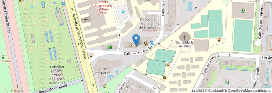 Mapa de ubicacion de Restaurante Cantabria en إسبانيا, منطقة مدريد, منطقة مدريد, Área Metropolitana De Madrid Y Corredor Del Henares, مدريد.