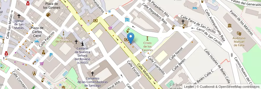 Mapa de ubicacion de Restaurante Casa Cristóbal en إسبانيا, أندلوسيا, غرناطة, Comarca De La Vega De Granada, Granada.
