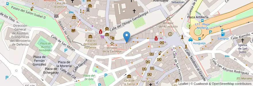 Mapa de ubicacion de Restaurante Casa Duque en 스페인, Castilla Y León, Segovia, 세고비아.