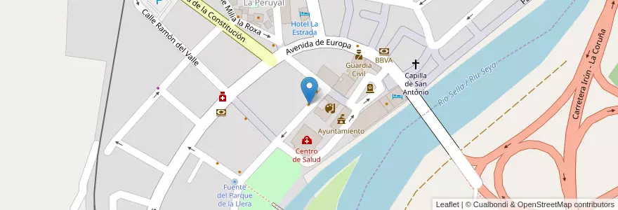 Mapa de ubicacion de Restaurante Casa Faustino en Spanien, Asturien, Asturien, Parres.