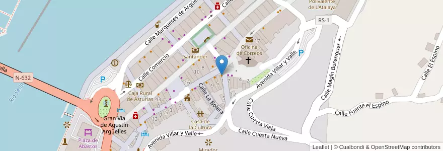 Mapa de ubicacion de Restaurante Casa Juanito en İspanya, Asturias, Asturias, Ribadesella.
