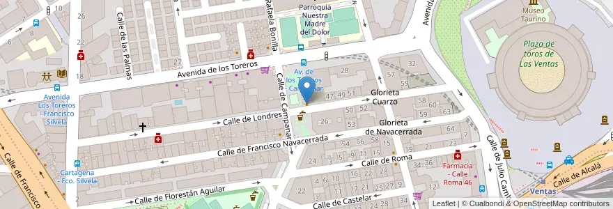 Mapa de ubicacion de Restaurante Casa Leandro en Spain, Community Of Madrid, Community Of Madrid, Área Metropolitana De Madrid Y Corredor Del Henares, Madrid.