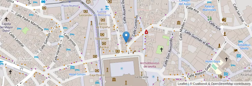 Mapa de ubicacion de Restaurante Casa Robles en Spagna, Andalucía, Sevilla, Siviglia.