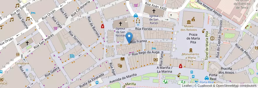 Mapa de ubicacion de Restaurante Celeiro en Espanha, Galiza, A Corunha, A Coruña, A Corunha.