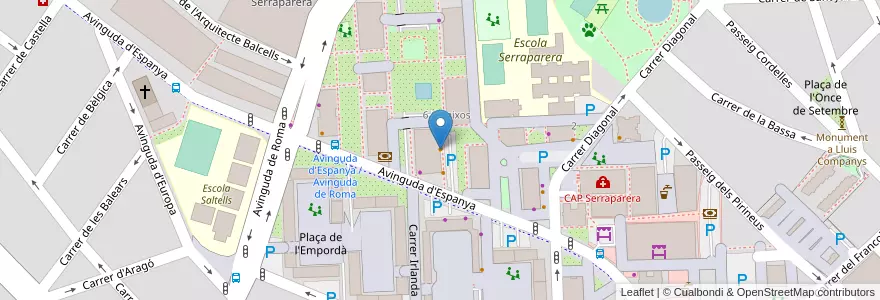 Mapa de ubicacion de restaurante chino en Spanje, Catalonië, Barcelona, Vallès Occidental, Cerdanyola Del Vallès.