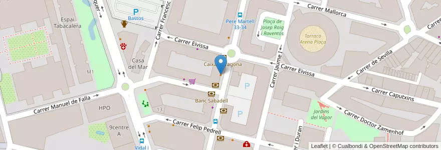Mapa de ubicacion de Restaurante chino III Milenio en 스페인, Catalunya, Tarragona, Tarragonès, 타라고나.