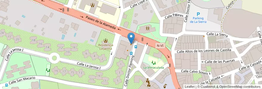 Mapa de ubicacion de Restaurante chino Los Leones en Spain, Community Of Madrid, Community Of Madrid, Cuenca Del Guadarrama, Guadarrama.