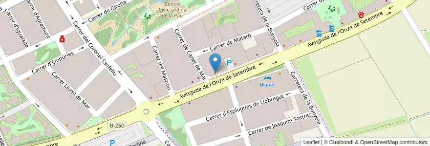 Mapa de ubicacion de Restaurante Chino Peking - 北京酒楼 en スペイン, カタルーニャ州, Barcelona, Baix Llobregat, El Prat De Llobregat.