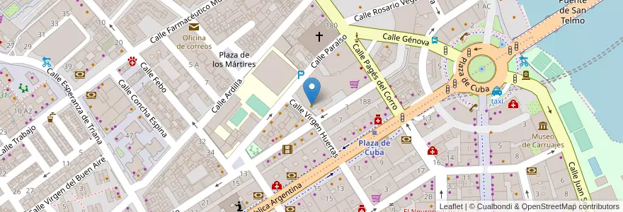 Mapa de ubicacion de Restaurante Chino Zhen Bao en Spagna, Andalucía, Sevilla, Siviglia.