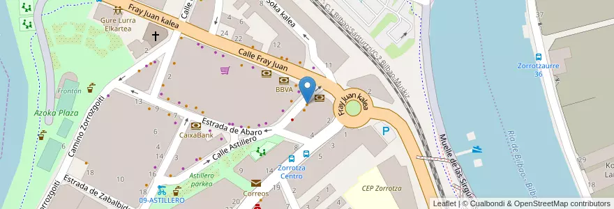 Mapa de ubicacion de Restaurante chino Zorroza en 스페인, Euskadi, Bizkaia, Bilboaldea.