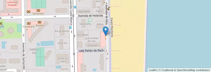 Mapa de ubicacion de Restaurante Crepería Lys de France en 西班牙, Comunitat Valenciana, Alacant / Alicante, L'Alacantí, Alacant / Alicante.