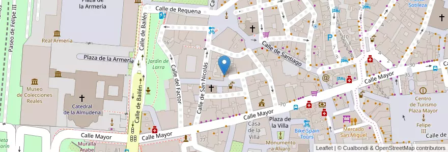 Mapa de ubicacion de Restaurante Dans le noir en 스페인, Comunidad De Madrid, Comunidad De Madrid, Área Metropolitana De Madrid Y Corredor Del Henares, 마드리드.