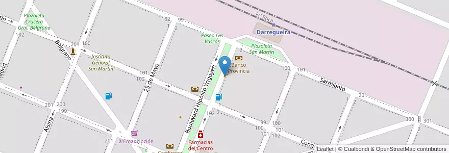 Mapa de ubicacion de Restaurante Darregueira en Argentine, Province De Buenos Aires, Partido De Puan, Darregueira.