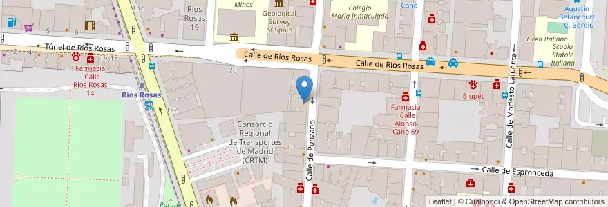 Mapa de ubicacion de Restaurante DeAtun en España, Comunidad De Madrid, Comunidad De Madrid, Área Metropolitana De Madrid Y Corredor Del Henares, Madrid.