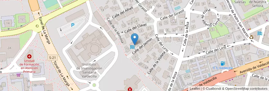 Mapa de ubicacion de Restaurante del Hostal Residencia Mimosa en スペイン, カンタブリア州, カンタブリア州, Santander, Santander.