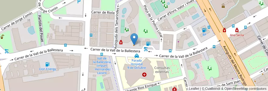 Mapa de ubicacion de Restaurante DiBocca en Espagne, Communauté Valencienne, Valence, Comarca De València, Valence.