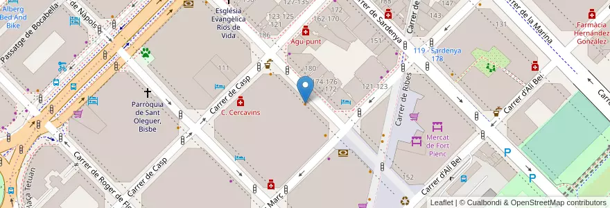 Mapa de ubicacion de Restaurante Dune en Испания, Каталония, Барселона, Барселонес, Барселона.