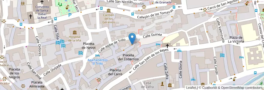 Mapa de ubicacion de Restaurante El Agua en Espagne, Andalousie, Grenade, Comarca De La Vega De Granada, Grenade.