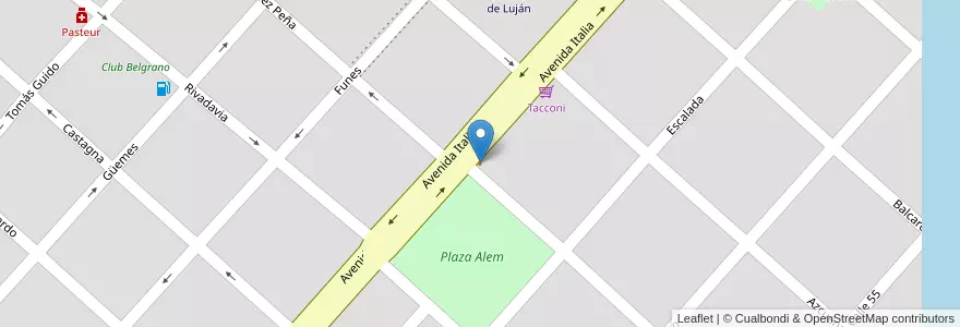 Mapa de ubicacion de Restaurante El Almacén en آرژانتین, استان بوئنوس آیرس, Partido De General Belgrano, General Belgrano.