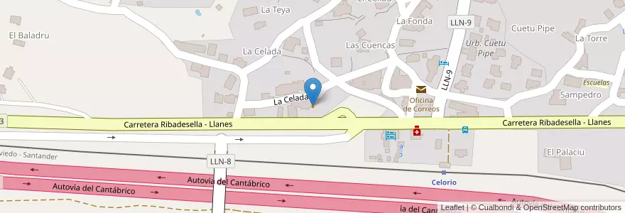 Mapa de ubicacion de Restaurante El Arco en Spanje, Asturië, Asturië, Llanes.