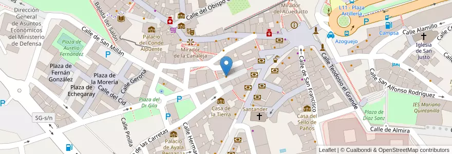 Mapa de ubicacion de Restaurante El Cordero en Spanje, Castilië En León, Segovia, Segovia.