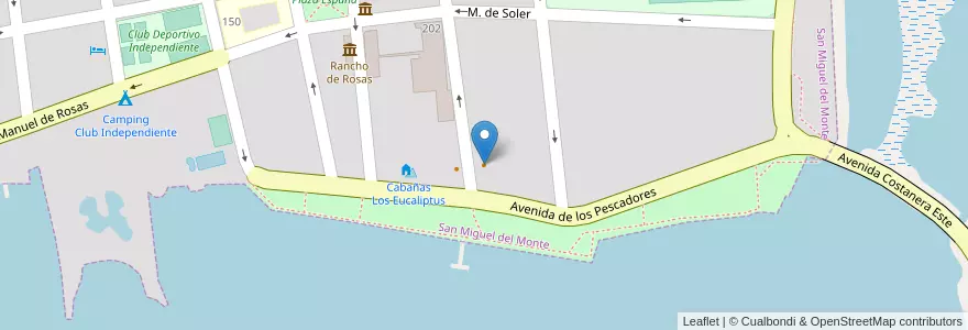 Mapa de ubicacion de Restaurante El Mirador en الأرجنتين, بوينس آيرس, Partido De Monte, San Miguel Del Monte.