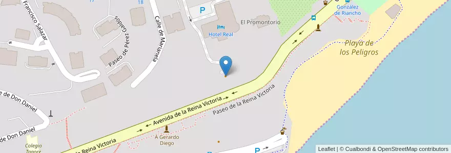 Mapa de ubicacion de Restaurante El Puntal en Spain, Cantabria, Cantabria, Santander, Santander.