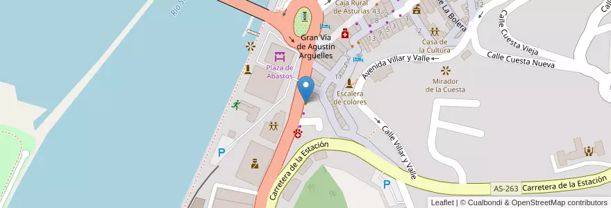 Mapa de ubicacion de Restaurante El Volante en اسپانیا, آستوریاس, آستوریاس, Ribadesella.