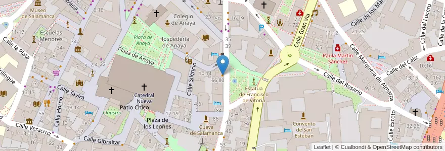 Mapa de ubicacion de Restaurante En La Parra en Espagne, Castille-Et-León, Salamanque, Campo De Salamanca, Salamanque.