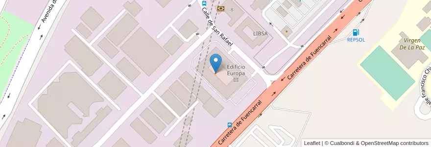Mapa de ubicacion de Restaurante Europa 3 en Испания, Мадрид, Мадрид, Área Metropolitana De Madrid Y Corredor Del Henares, Alcobendas.