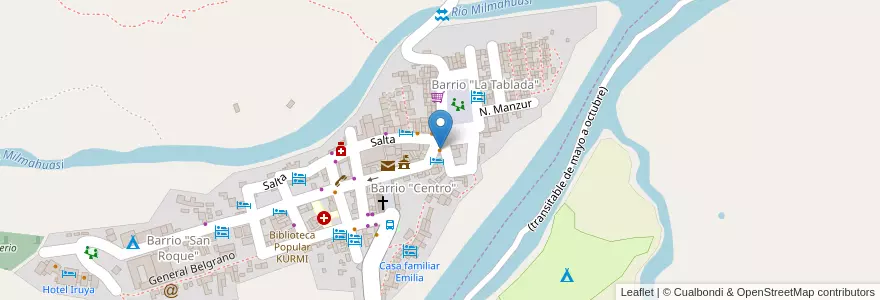 Mapa de ubicacion de Restaurante Federico III en Argentine, Finca El Potrero, Salta, Departamento Iruya, Municipio Iruya.