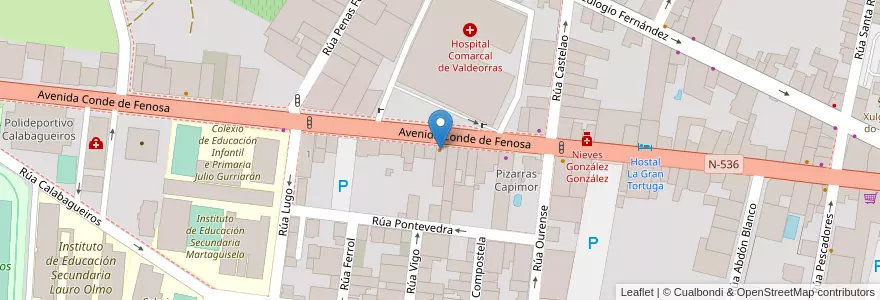 Mapa de ubicacion de Restaurante Fernando III en スペイン, ガリシア州, オウレンセ, Valdeorras, O Barco De Valdeorras.