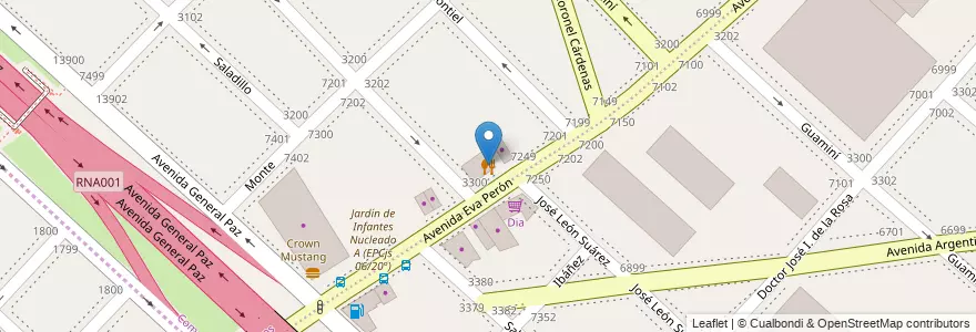 Mapa de ubicacion de Restaurante Fiestas, Mataderos en 阿根廷, Ciudad Autónoma De Buenos Aires, Comuna 9, 布宜诺斯艾利斯.