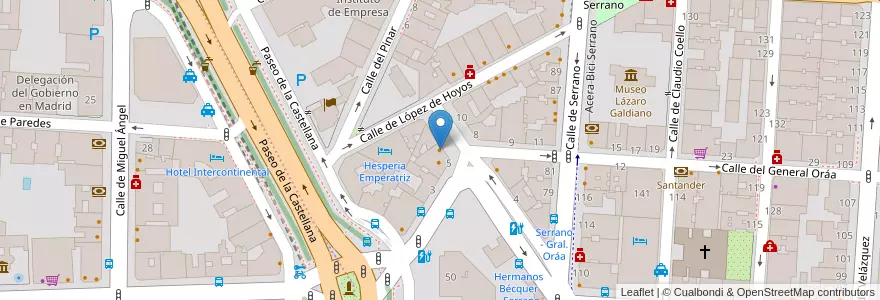 Mapa de ubicacion de Restaurante Fuego en Espanha, Comunidade De Madrid, Comunidade De Madrid, Área Metropolitana De Madrid Y Corredor Del Henares, Madrid.