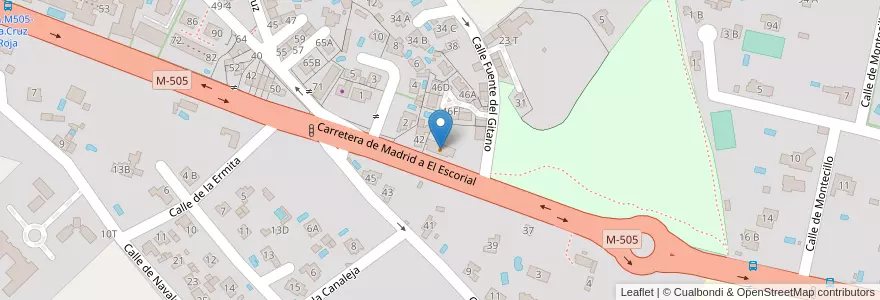 Mapa de ubicacion de Restaurante Garnacha en Испания, Мадрид, Мадрид, Cuenca Del Guadarrama, Galapagar.